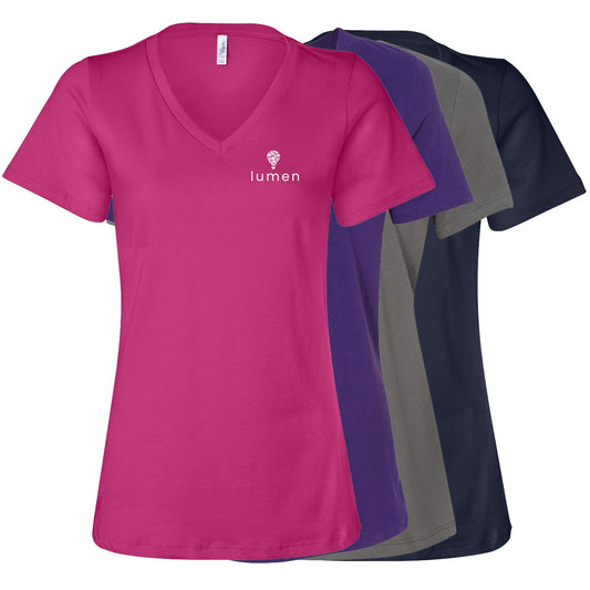Women's Bella+Canvas Relaxed Jersey Short Sleeve V-Neck Tee